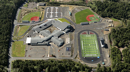 Waldport School aerial view