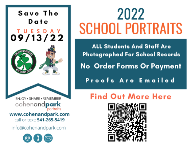 2022 School Portraits - Save the Date 9.13.22