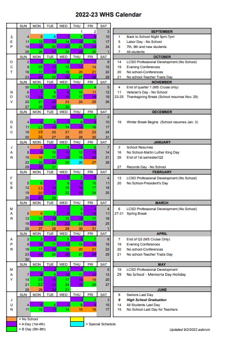 Calendars - Waldport Middle and High School